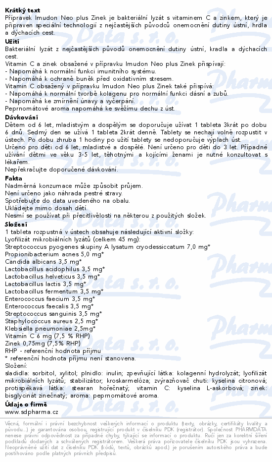 Imudon Neo+Zinek tbl.20