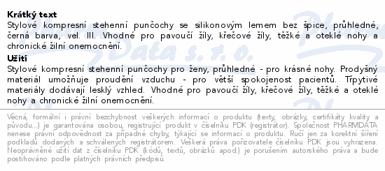 JOBST UltraSheer II.KT pun.st.bez šp.+lem v.III č.