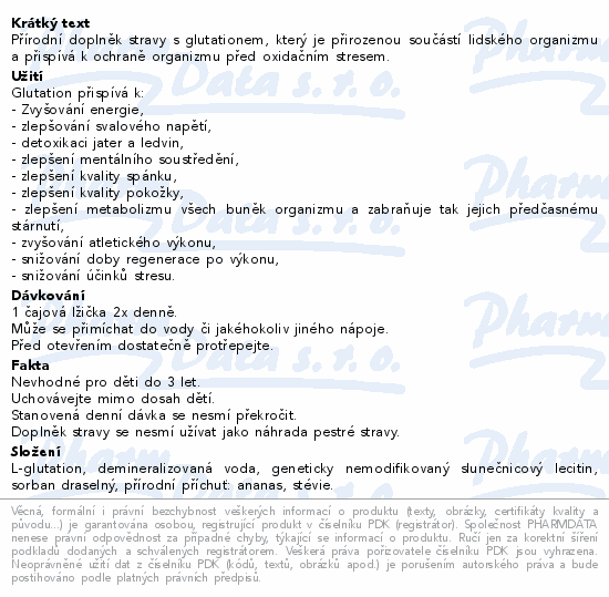 Adelle Davis Lipozomální Glutation ananas 200ml