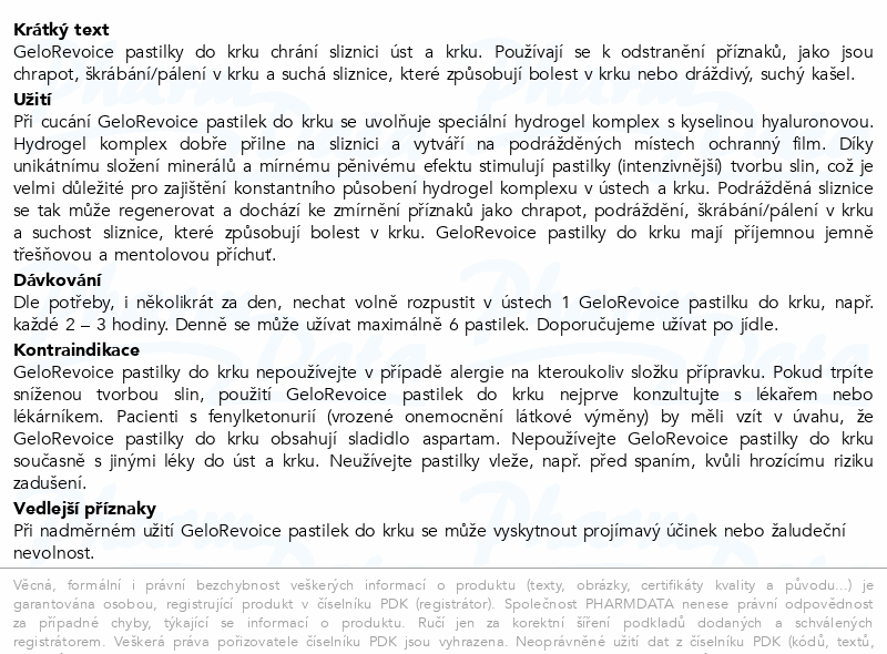 GeloRevoice pastilky do krku třešeň-mentol 10ks