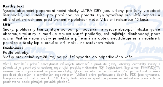 Canpol b.abs.vložky po porodu ULTRA DRY noční 10ks