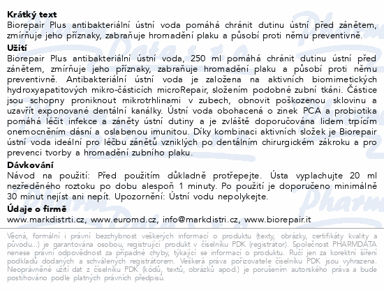 Biorepair Plus ústní voda Gum Protection 250ml