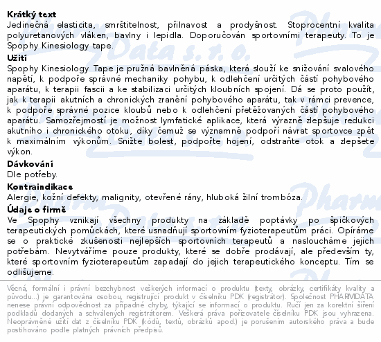 Spophy tejpovací páska černá 5cmx5m