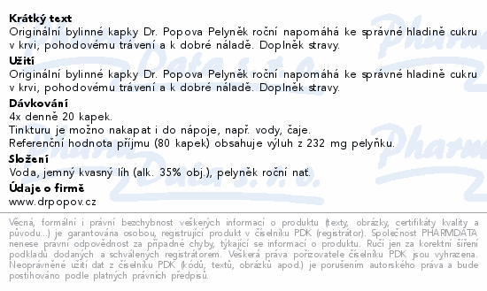 Dr.Popov Kapky bylinné Pelyněk roční 50ml