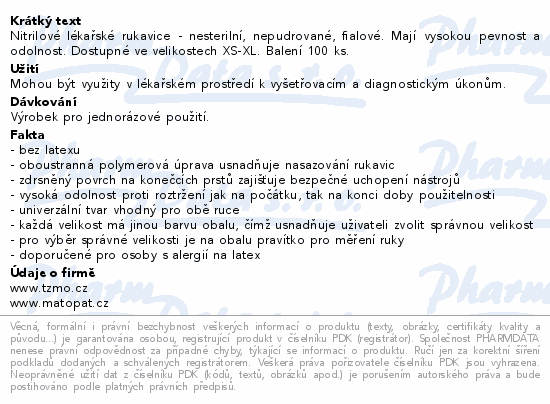 Ambulex Nitryl rukavice nepudrové violet XL 100ks