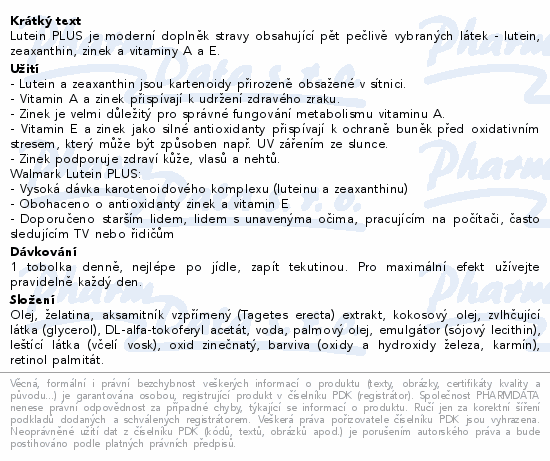 Walmark Lutein Plus tob.90+30 Promo 2025