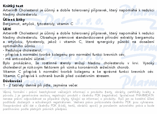 Arterin Cholesterol tbl.90