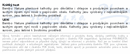 Bambo Nature 6 děts.plen.kalh.pap.bag 16+ kg 20ks