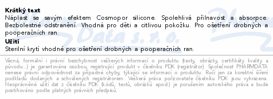 Cosmopor Silicone 10x8 cm 5ks