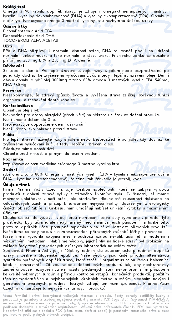 Omega 3 Activ cps.90