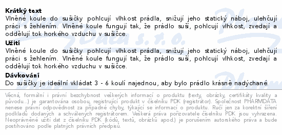 Autentis Vlněné koule do sušičky 3ks