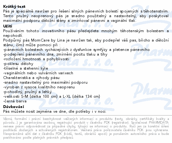 MomCare těhotenský a poporodní podpůrný pás S-M