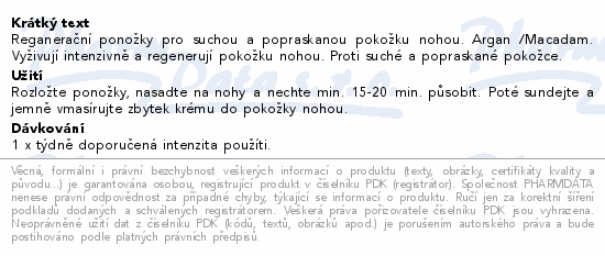 IROHA Regenerační maska na nohy Arganová 1pár