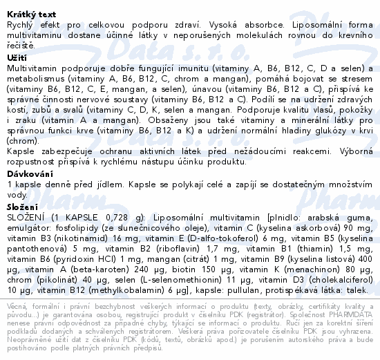 ALAVIS MAXIMA Liposomální vitaminy cps.30