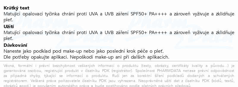 Beauty of Joseon opalovací tyčinka SPF50+ 18g