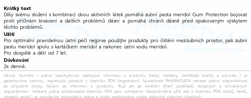 meridol zubní pasta duo 2x75ml