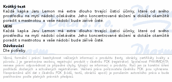 Jar Lemon prostředek na nádobí 1350ml