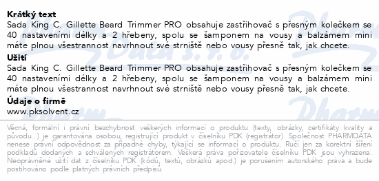 King C Gillette dárková sada