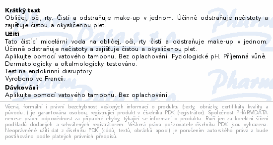SVR Physiopure Eau Micellaire Micelární voda 400ml