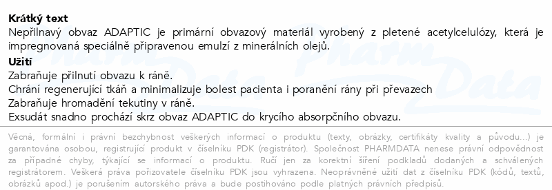 Adaptic 3M nepřilnavý obvaz 7.6x20.3cm 24ks