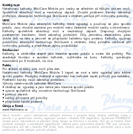 MoliCare Mobile Inkon.kalh.natahovací 5k M 14ks