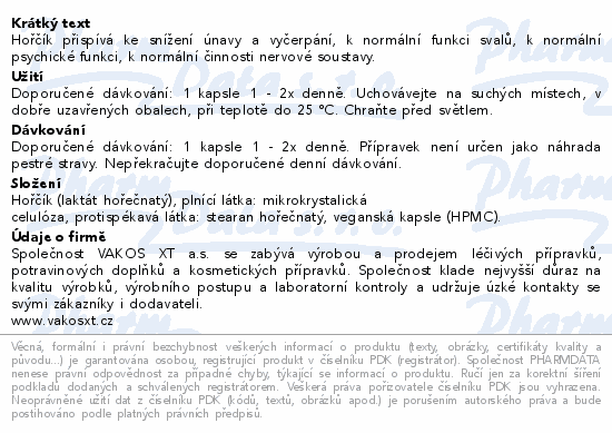 VAKOS Hořčík optimal cps.100
