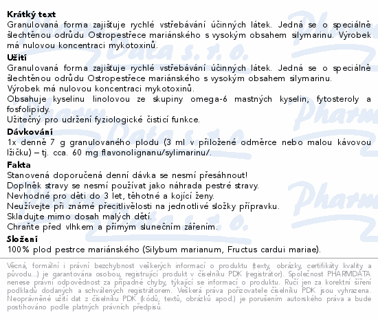 Edenpharma Ostropestřec mariánský 150g