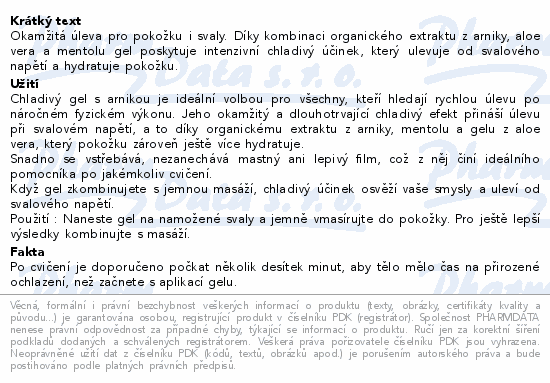 WELEDA Sport Arnikový chladivý gel 100ml