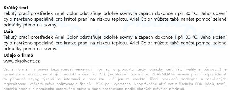 Ariel Color gel na praní 4500ml