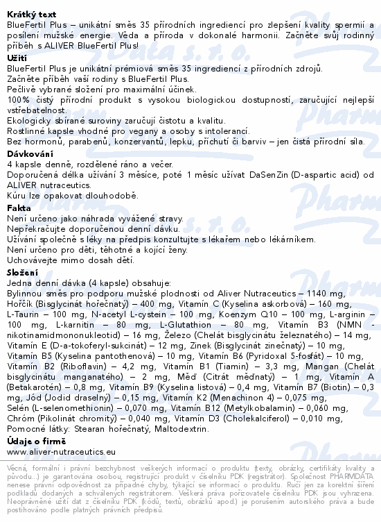 ALIVER BlueFertil+ For Men cps.120