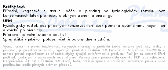 NeilMed Piercing AfterCare Wound Wash 177ml