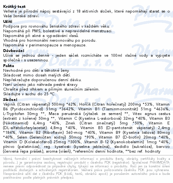 Vellena Ženské zdraví Višeň 30x4.5g