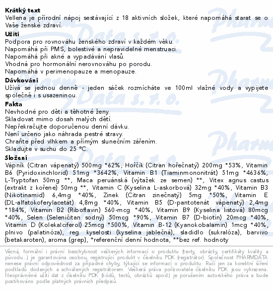 Vellena Ženské zdraví Grep 30x4.5g