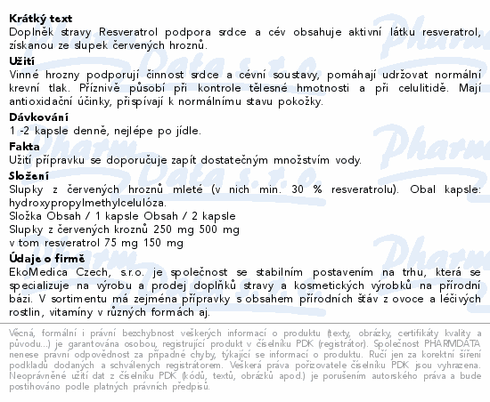 Resveratrol cps.60 EkoMedica