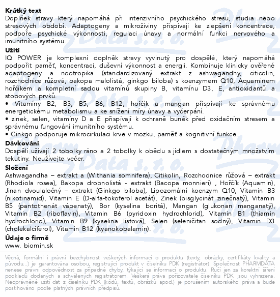 Biomin IQ POWER tob.120