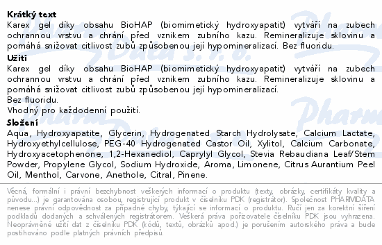 Karex gel na ochranu zubů 50ml