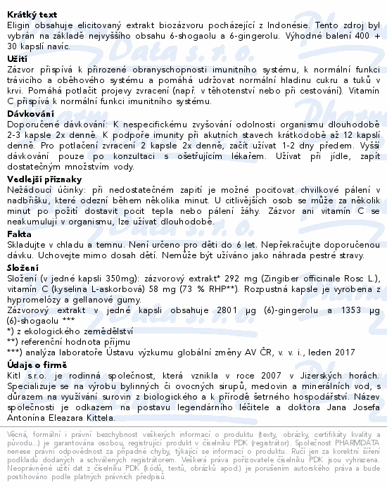 Kitl Eligin BIO cps.400+30