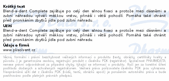 Blend-a-dent Compl.Strong Hold Fresh fix.krém 47g