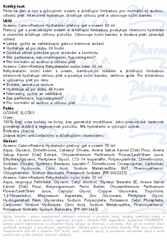 Aveeno Calm+Restore dárková sada