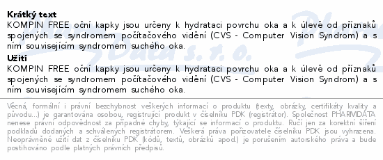 Kompin Free oční kapky 10ml