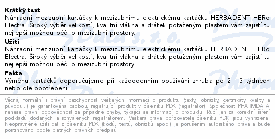 HERBADENT HERo mezizub.kartáček 0.9mm zelený 10ks