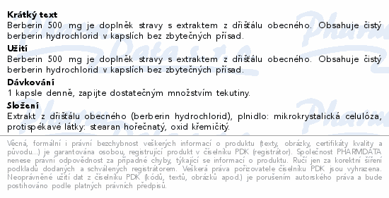 Organis Berberin cps.60