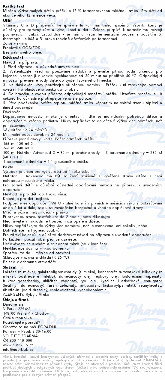 Nutrilon Advanced 3 3x2x500g