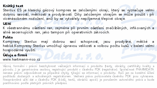 Hartmann Sterilux ES Gáza nesterilní 10x10cm 100ks