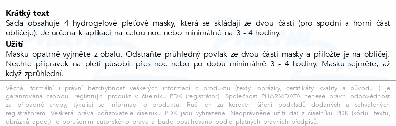 Biodance hydratační maska s niacinamidem 4x34g