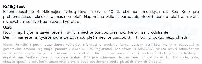 Biodance zklidňující pleťová maska 4x34g