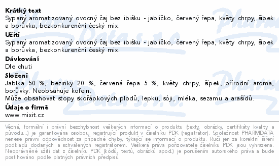Mixit MixiTea Jablko nahoře bez 110g
