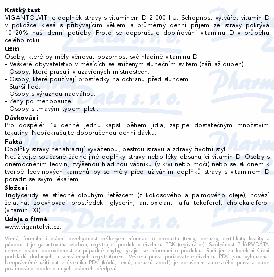 Vigantolvit D3 2000 I.U. tob.60