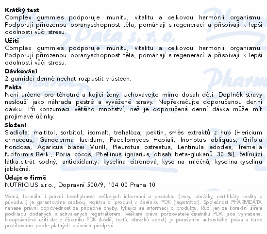 11 Mushroom Complex 500mg gummies 60ks