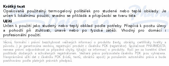 DuoTherm Termogelové polštářky malý 11x15cm